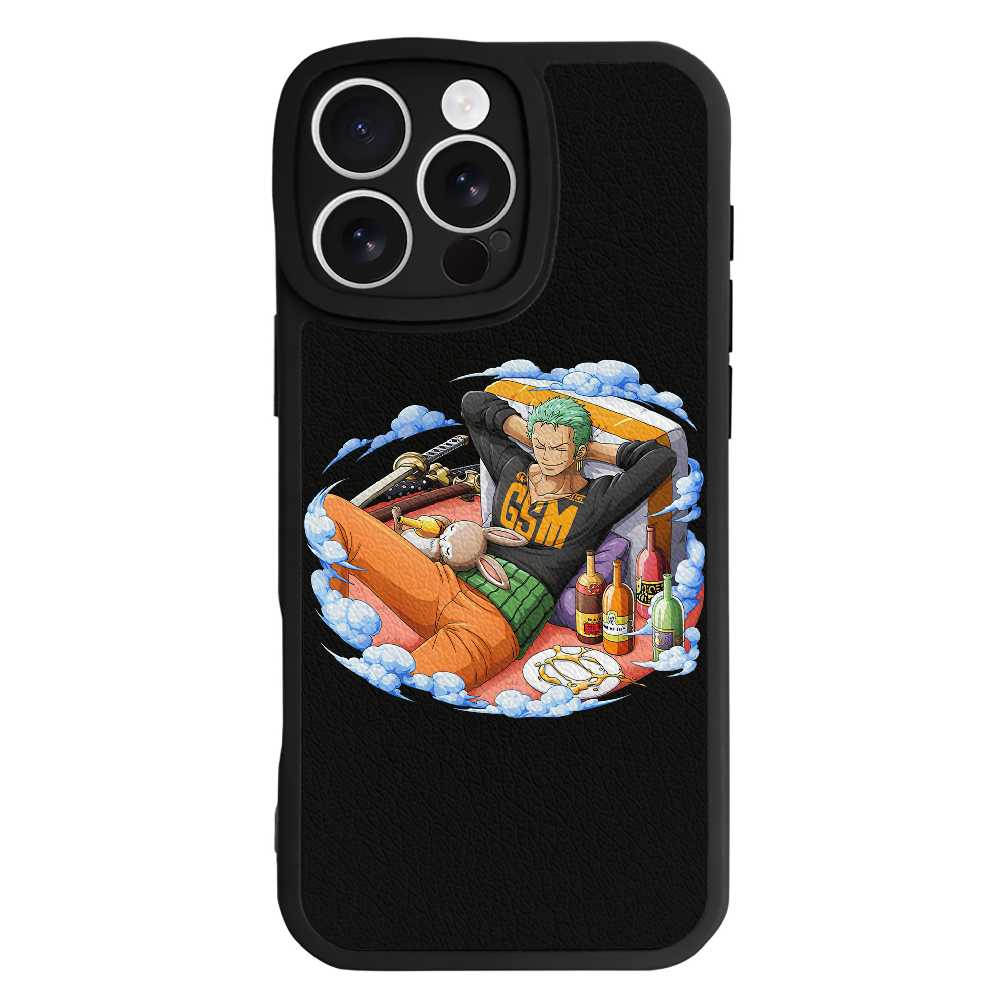 （画像用） ワンピース ロロノア・ゾロ ONE PIECE Roronoa Zoro 【iPhone 16シリーズ対応】シリコンスマホケース（レザー調） 材質：シリコン